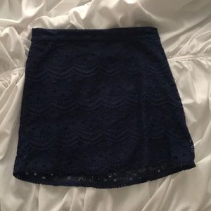 XS navy blue lace skirt